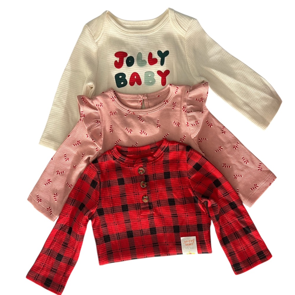 Set of Jumping Beans Christmas Holiday Onesies